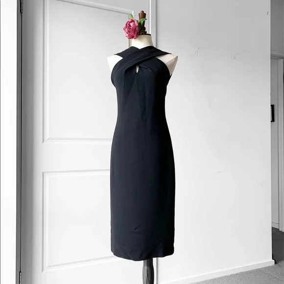 CARLA ZAMPATTI Classy Black Midi Dress - Picture 1 of 7
